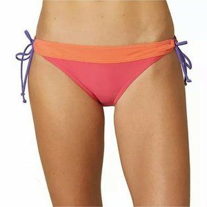 PrAna Women’s Saba Bikini Bottom Swim Sz Medium Cora Pink Active Side Tie